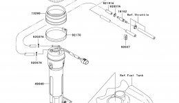 Топливный насос для гидроцикла KAWASAKI JET SKI 1100 STX D.I. (JT1100-C1)2000 г. 