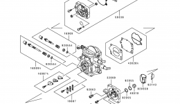 CARBURETOR PARTS для гидроцикла KAWASAKI JET SKI XIR (JH750-D1)1994 г. 