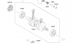 Crankshaft/Piston(s) for гидроцикла KAWASAKI JET SKI STS (JT750-B3)1997 year 