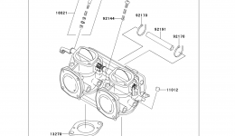 Carburetor(JS750-B2/B3) для гидроцикла KAWASAKI JET SKI 750SXI (JS750-B2)1996 г. 
