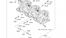 Carburetor(JH1100-A5) для гидроцикла KAWASAKI JET SKI 1100 ZXI (JH1100-A5)2000 г. 
