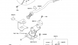 Румпель (рукоятка управления) для гидроцикла KAWASAKI JET SKI SUPER SPORTS XI (JH750-F1)1996 г. 