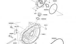 Engine Cover(s) для гидроцикла KAWASAKI JET SKI ULTRA 130 D.I. (JH1100-B1)2001 г. 