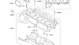 Крышка картера для гидроцикла KAWASAKI JET SKI 1100 STX (JT1100-A1)1997 г. 