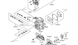 CARBURETOR PARTS for гидроцикла KAWASAKI JET SKI 900 STX (JT900-A1)1997 year 