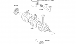Crankshaft/Piston(s) для гидроцикла KAWASAKI JET SKI 900 STX (JT900-C1)2001 г. 