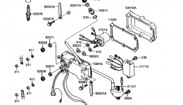 Ignition System(JS300-A3/A4/A5) for гидроцикла KAWASAKI JET SKI 300SX (JS300-A5)1991 year 