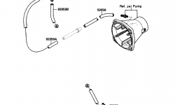 Bilge System for гидроцикла KAWASAKI JET SKI 650SX (JS650-A2)1988 year 