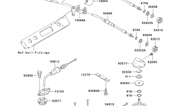 CABLES for гидроцикла KAWASAKI JET SKI 900 STS (JT900-B3)2001 year 