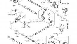 CABLES for гидроцикла KAWASAKI JET SKI SC (JL650-A4)1994 year 