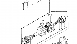 Crankshaft/Pistons for гидроцикла KAWASAKI JST SKI 440 (JS440-A14)1990 year 