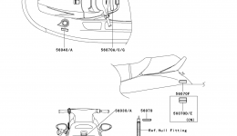 LABELS for гидроцикла KAWASAKI JET SKI 900 STX (JT900-C1)2001 year 