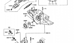 Крышка картера для гидроцикла KAWASAKI JET SKI 300SX (JS300-A3)1989 г. 