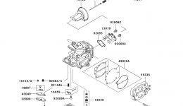 Carburetor Parts(JH1100-A3/A4) для гидроцикла KAWASAKI JET SKI 1100 ZXI (JH1100-A3)1998 г. 