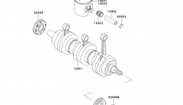 Crankshaft/Piston(s) for гидроцикла KAWASAKI JET SKI 900 STX (JT900-E1)2004 year 