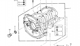 Крышка картера для гидроцикла KAWASAKI JST SKI 440 (JS440-A13)1989 г. 