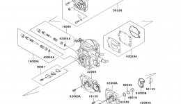 Carburetor Parts(JHT10AE006978&sim;) для гидроцикла KAWASAKI JET SKI 1100 ZXI (JH1100-A2)1997 г. 