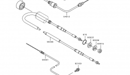 CABLES для гидроцикла KAWASAKI JS550-C11991 г. 