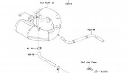 Cooling for гидроцикла KAWASAKI JET SKI X-2 (JF650-A8)1993 year 