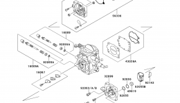 CARBURETOR PARTS for гидроцикла KAWASAKI JET SKI 900ZXI (JH900-A2)1996 year 
