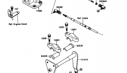 Handle Pole(Steering) for гидроцикла KAWASAKI JET MATE (JB650-A2)1990 year 