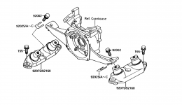 ENGINE MOUNT for гидроцикла KAWASAKI JET SKI 300SX (JS300-A3)1989 year 