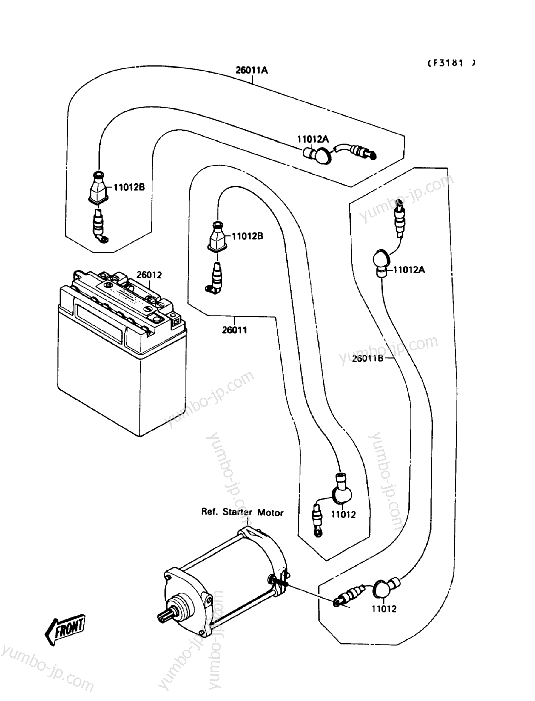Electrical Equipment для гидроциклов KAWASAKI JET SKI 650SX (JS650-A3) 1989 г.