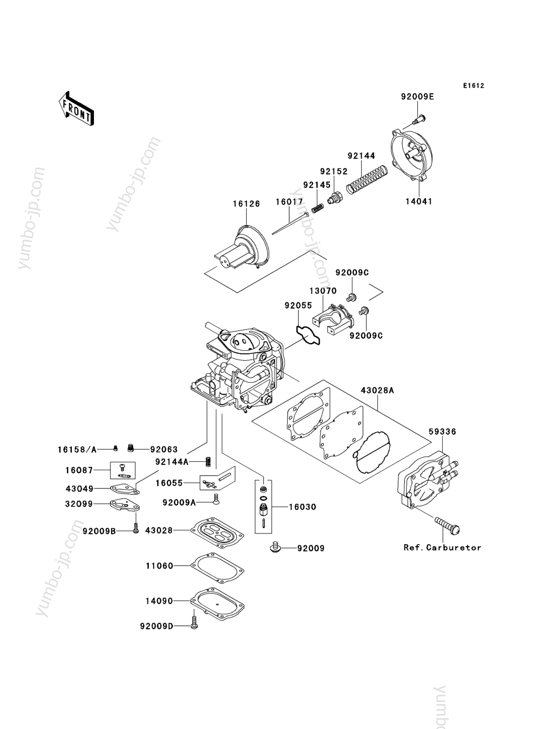 Carburetor Parts(JT900-B1) для гидроциклов KAWASAKI JET SKI 900 STX (JT900-B1) 1999 г.