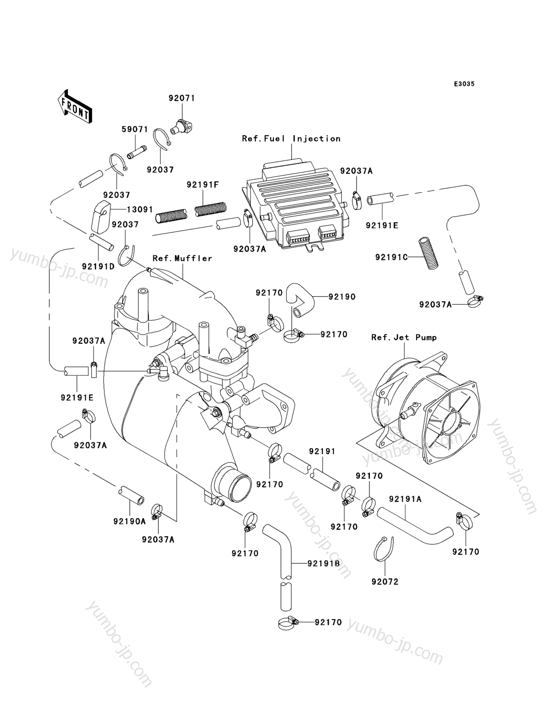 Cooling для гидроциклов KAWASAKI JET SKI 1100 STX D.I. (JT1100-F1) 2001 г.