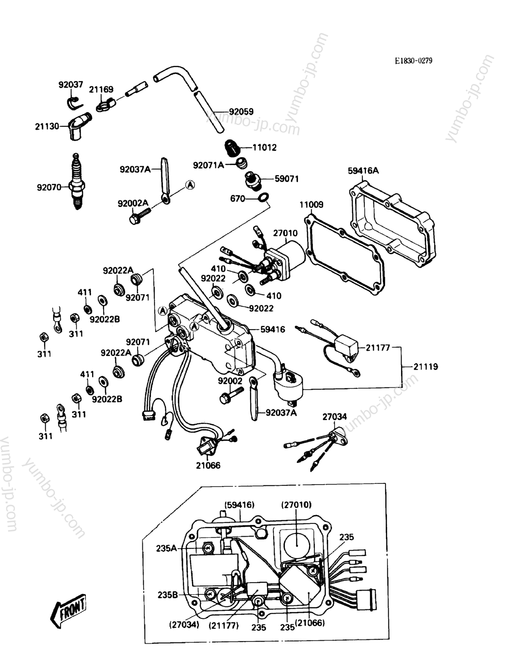IGNITION SYSTEM для гидроциклов KAWASAKI JET SKI 300 (JS300-B3) 1988 г.