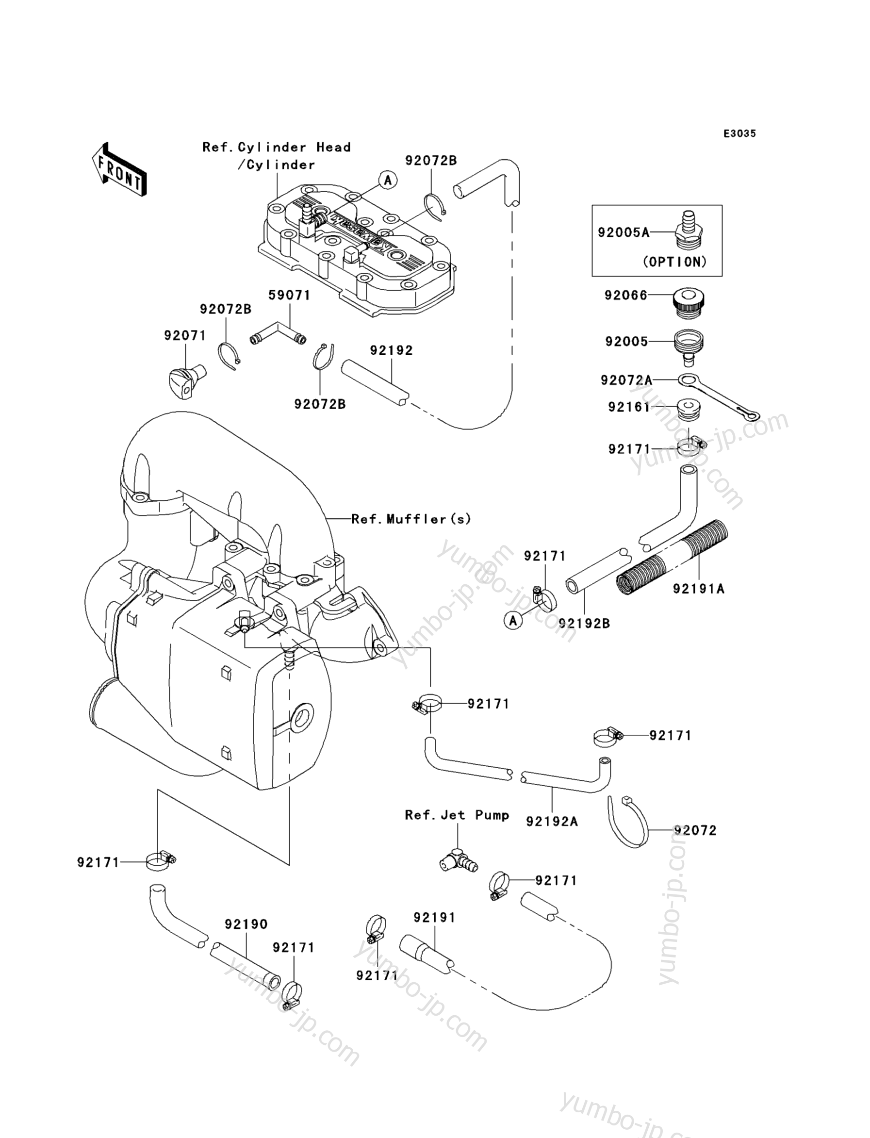 Cooling for watercrafts KAWASAKI JET SKI 800 SX-R (JS800ABF) 2011 year