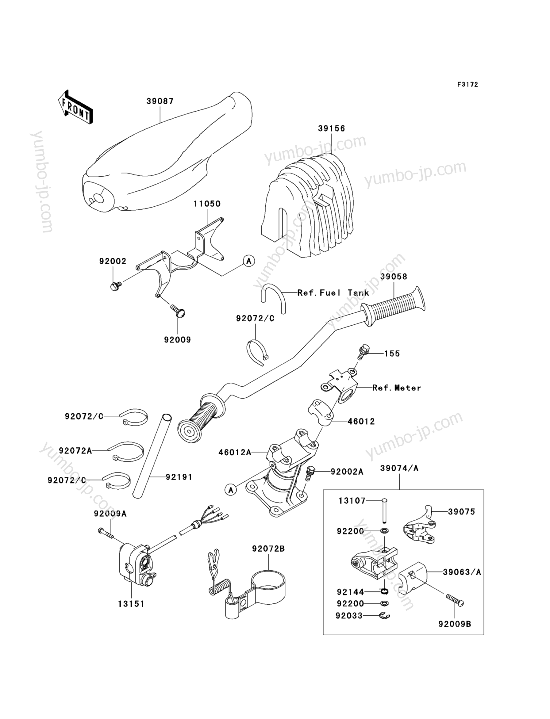 Румпель (рукоятка управления) для гидроциклов KAWASAKI JET SKI STX-12F (JT1200-B2) 2004 г.