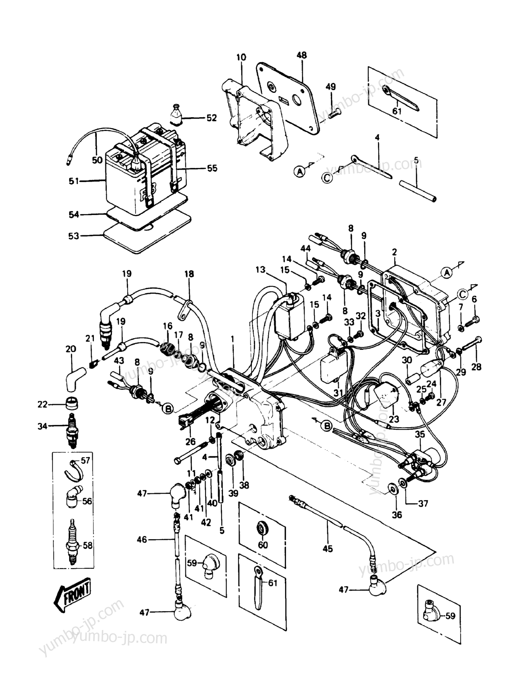 Electric Case для гидроциклов KAWASAKI JST SKI 550 (JS550-A7) 1988 г.