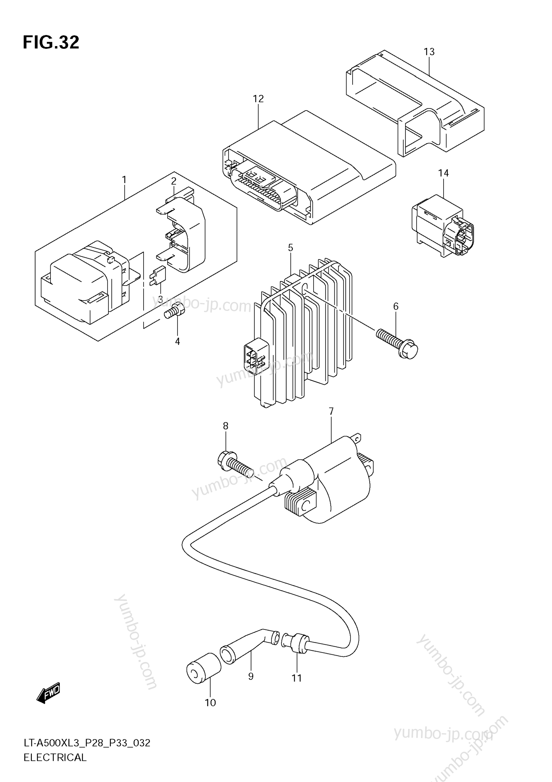 Electrical для квадроциклов SUZUKI KingQuad (LT-A500X) 2013 г.