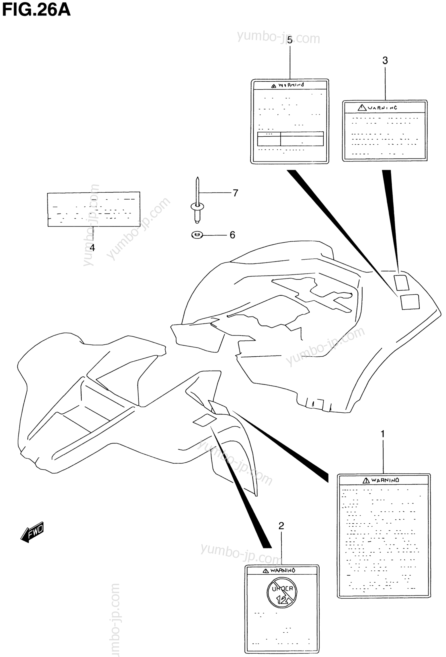 LABEL (MODEL X/Y/K1) for ATVs SUZUKI QuadSport (LT80) 2001 year