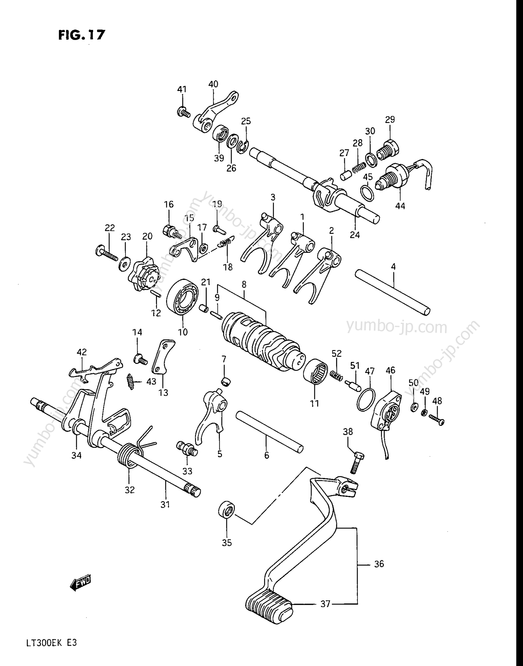 GEAR SHIFTING для квадроциклов SUZUKI QuadRunner (LT300E) 1989 г.