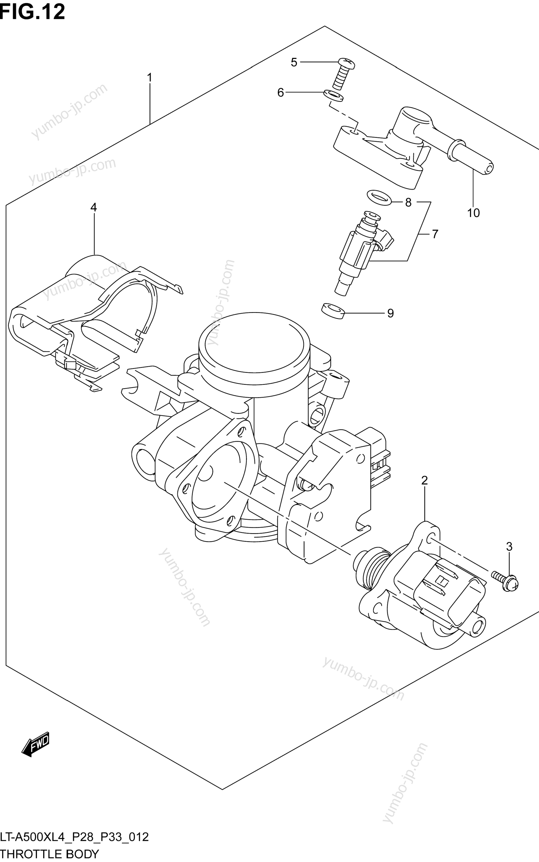 Дросельная заслонка для квадроциклов SUZUKI LT-A500XZ 2014 г.