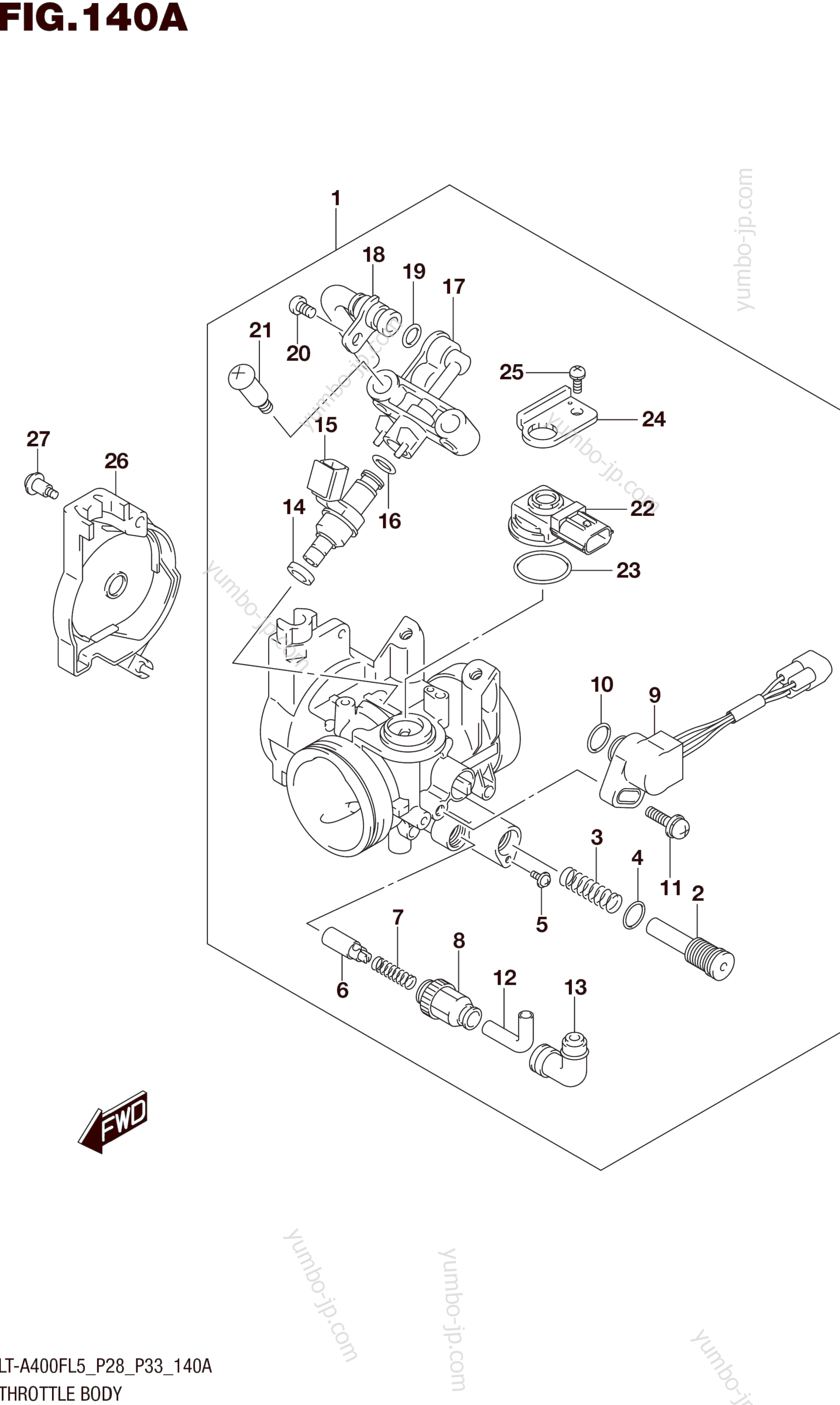 Дросельная заслонка для квадроциклов SUZUKI LT-A400F 2015 г.