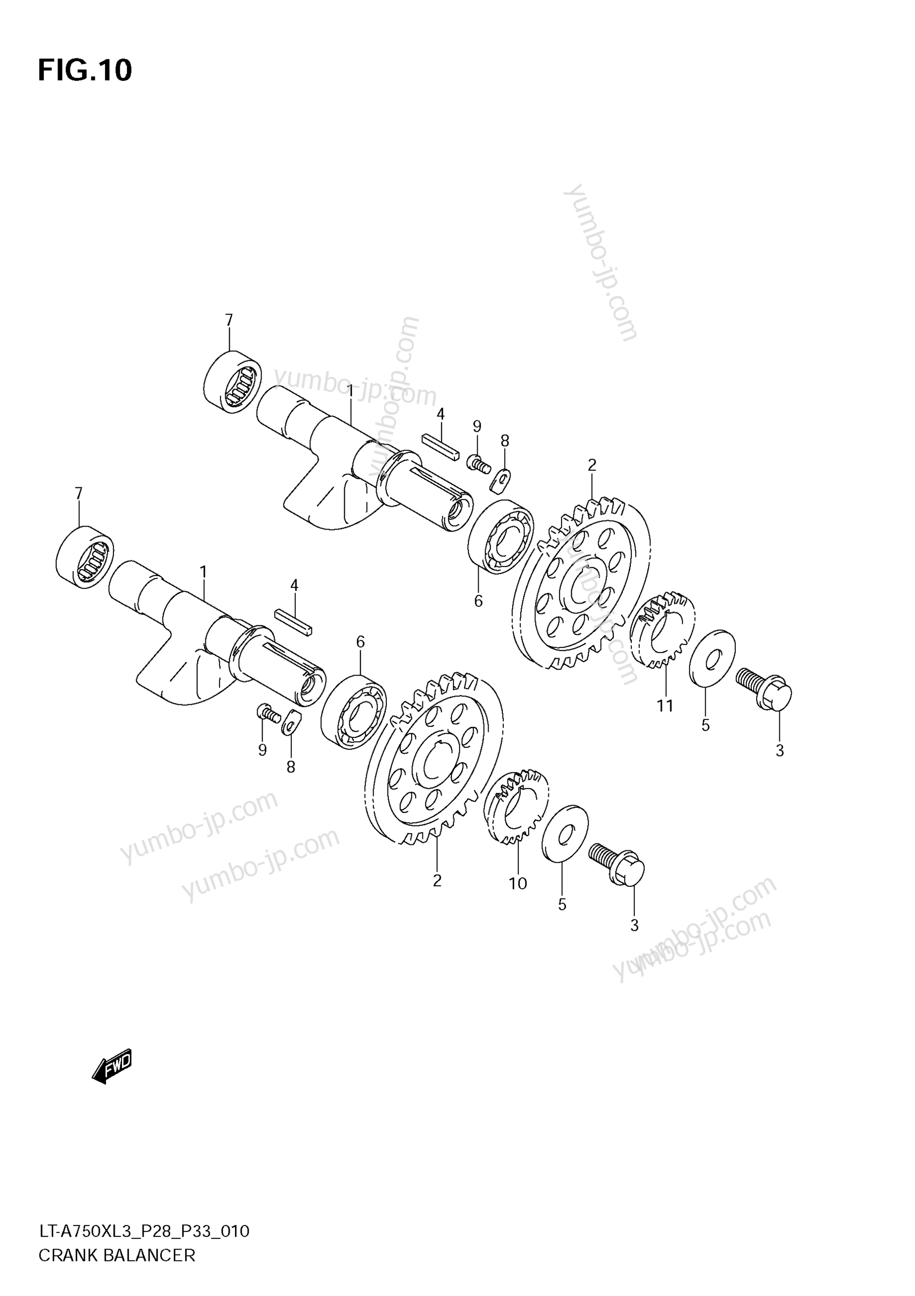 Crank Balancer для квадроциклов SUZUKI KingQuad (LT-A750XZ) 2013 г.