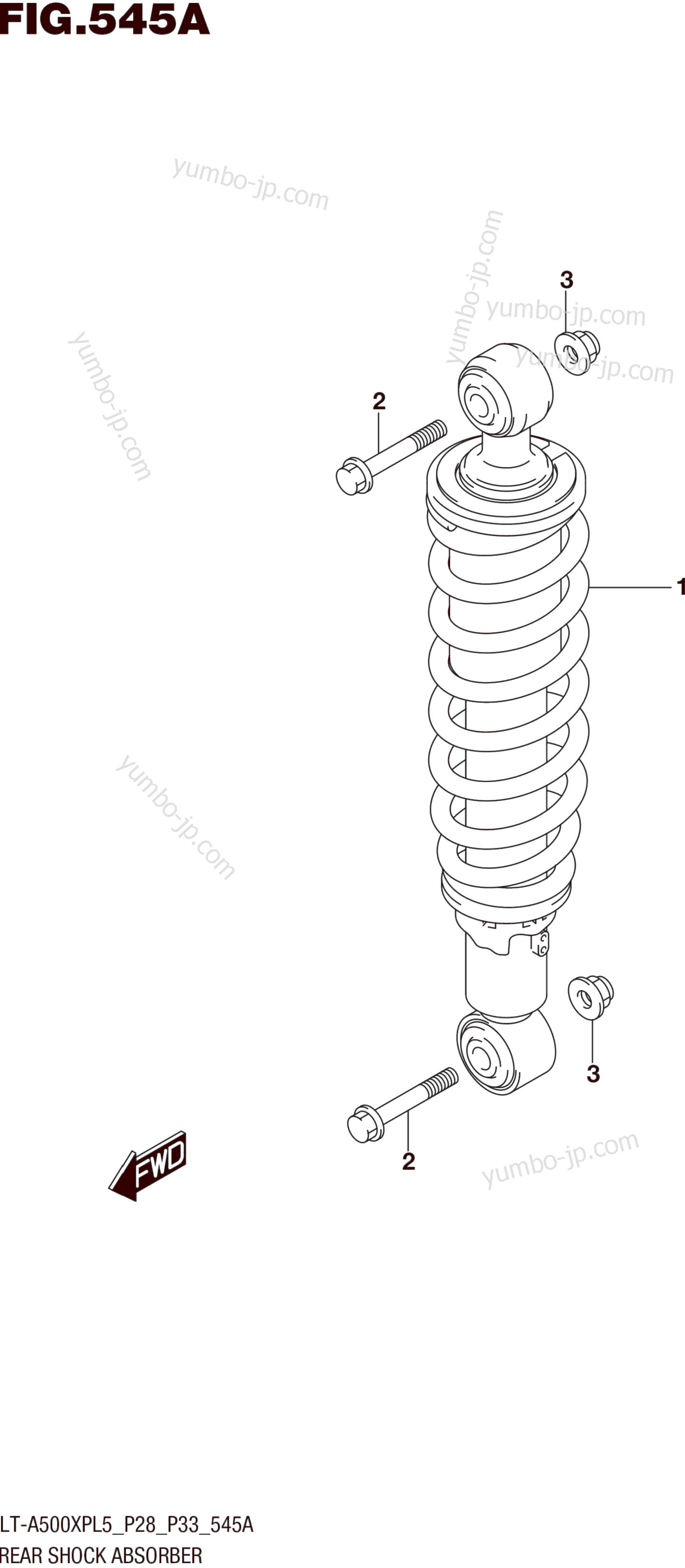 REAR SHOCK ABSORBER for ATVs SUZUKI LT-A500XP 2015 year