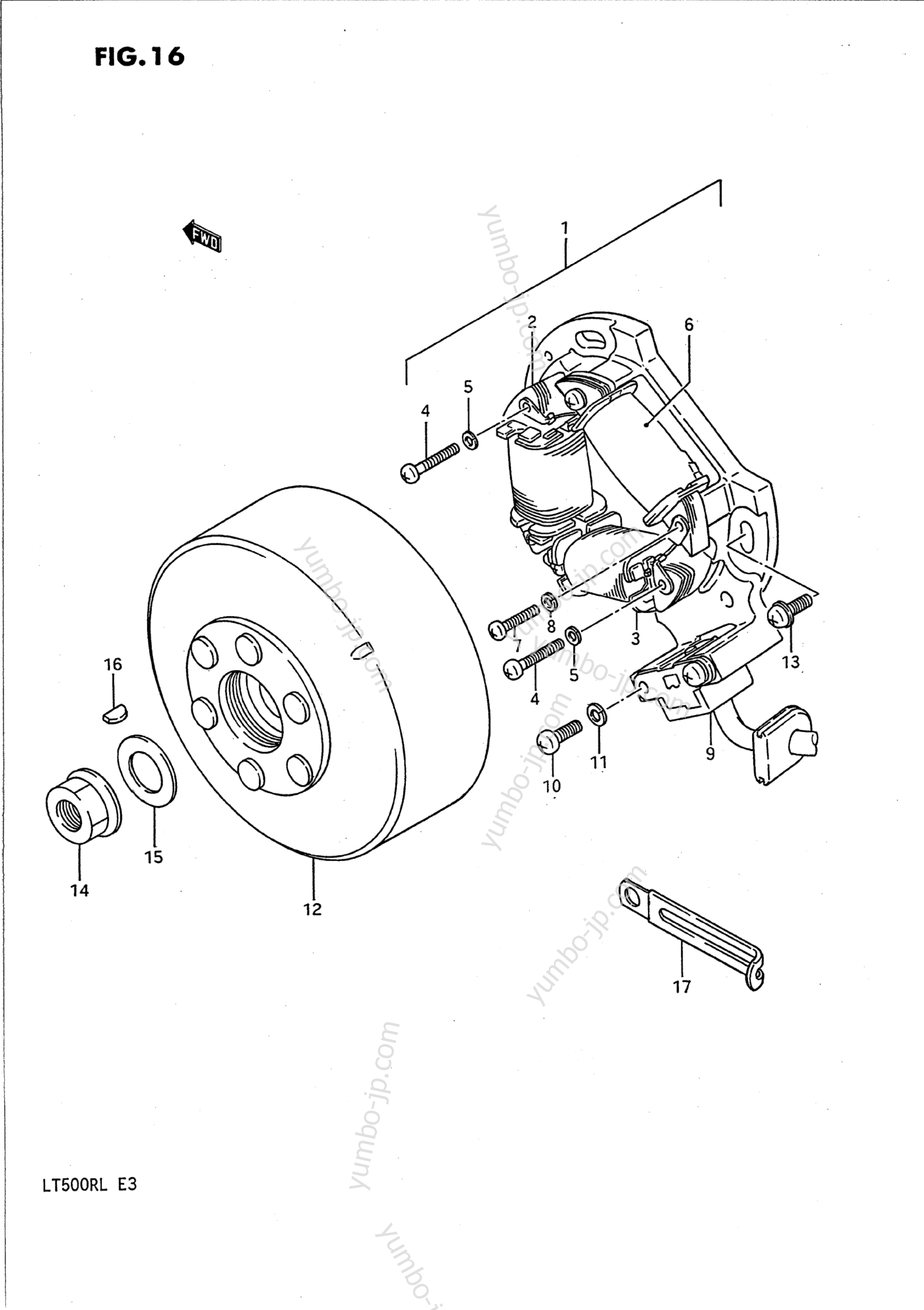 MAGNETO for ATVs SUZUKI QuadRacer (LT500R) 1987 year