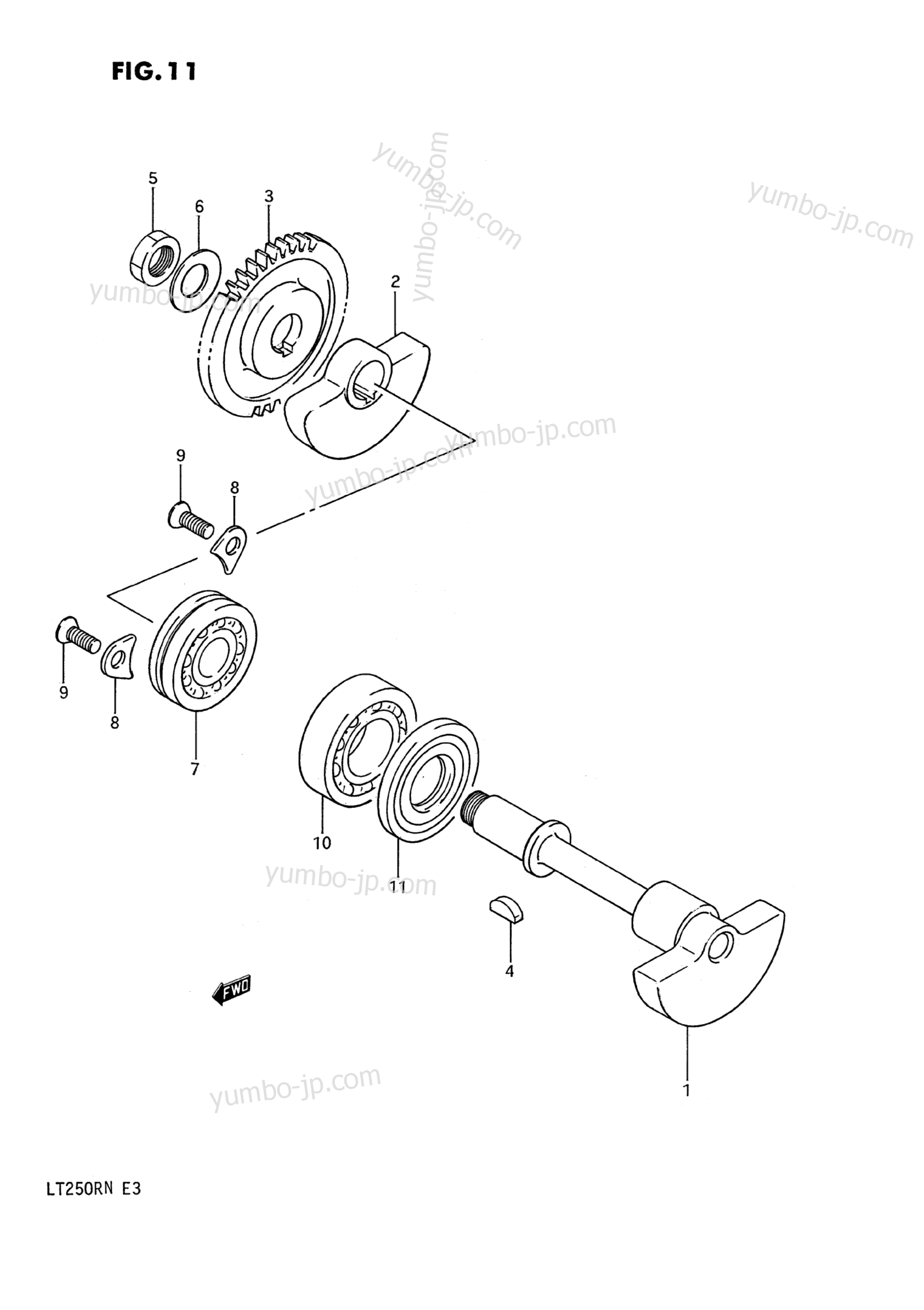 CRANK BALANCER (MODEL H/J/K/L/M/N) для квадроциклов SUZUKI QuadRacer (LT250R) 1990 г.