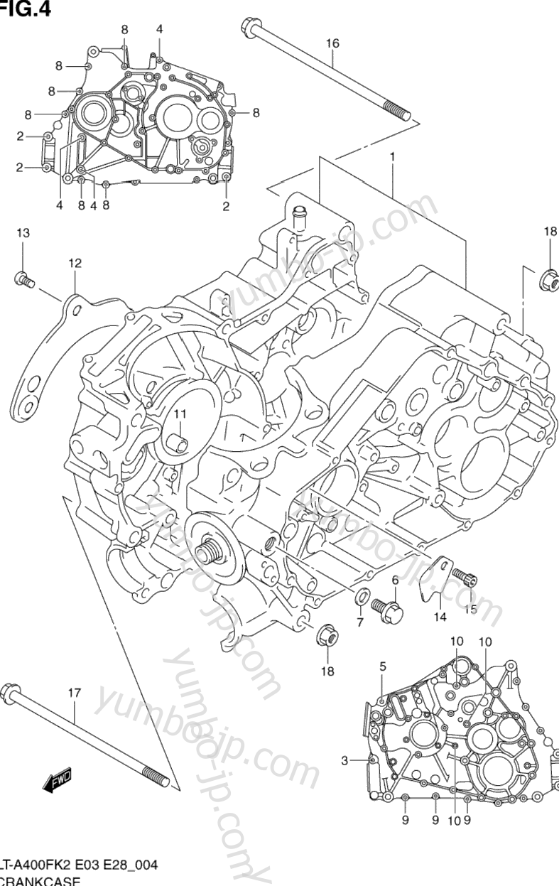 Крышка картера для квадроциклов SUZUKI Eiger Auto 4WD (LT-A400F) 2002 г.