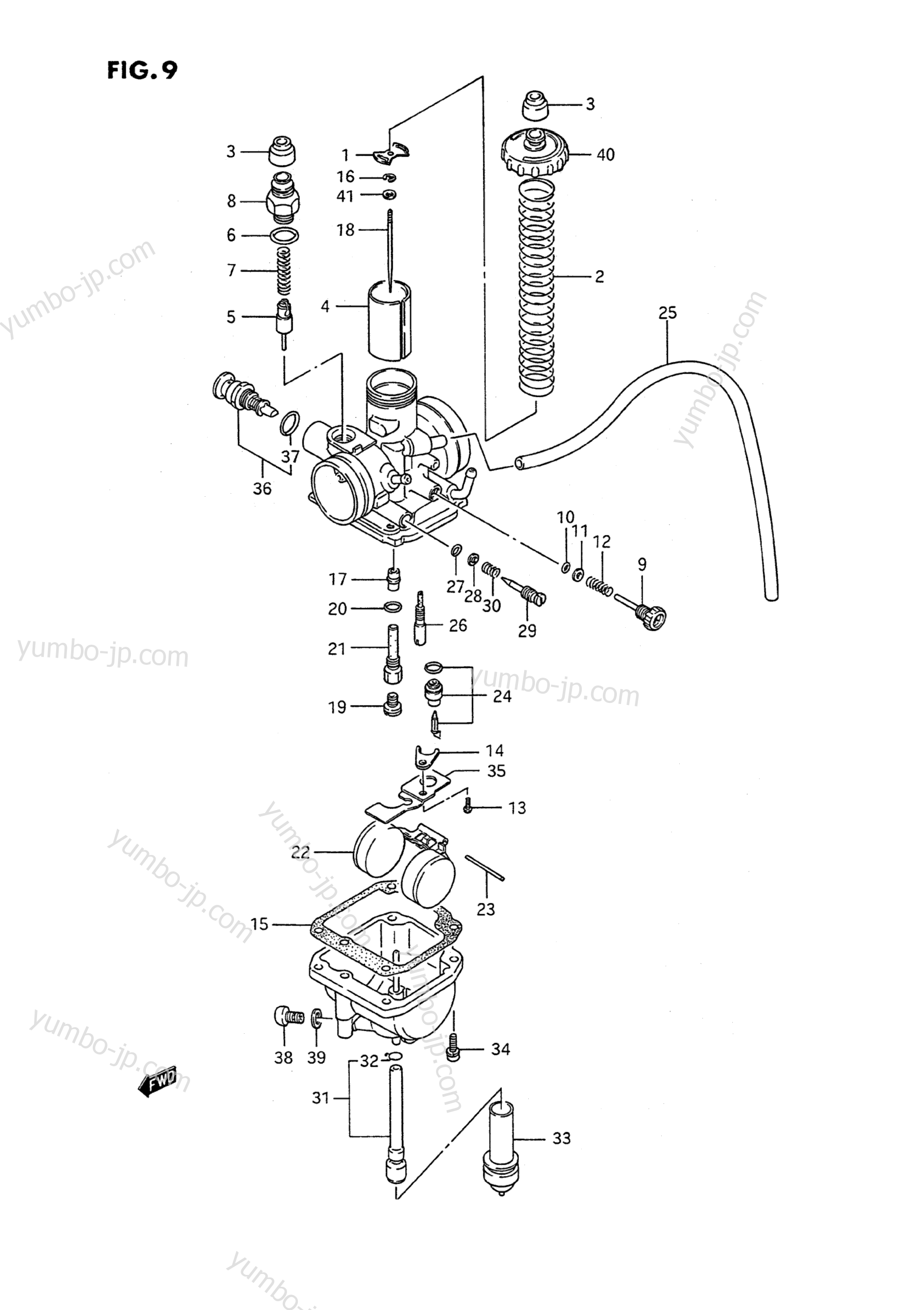 CARBURETOR (MODEL J/K) для квадроциклов SUZUKI QuadRunner (LT-F250) 1991 г.