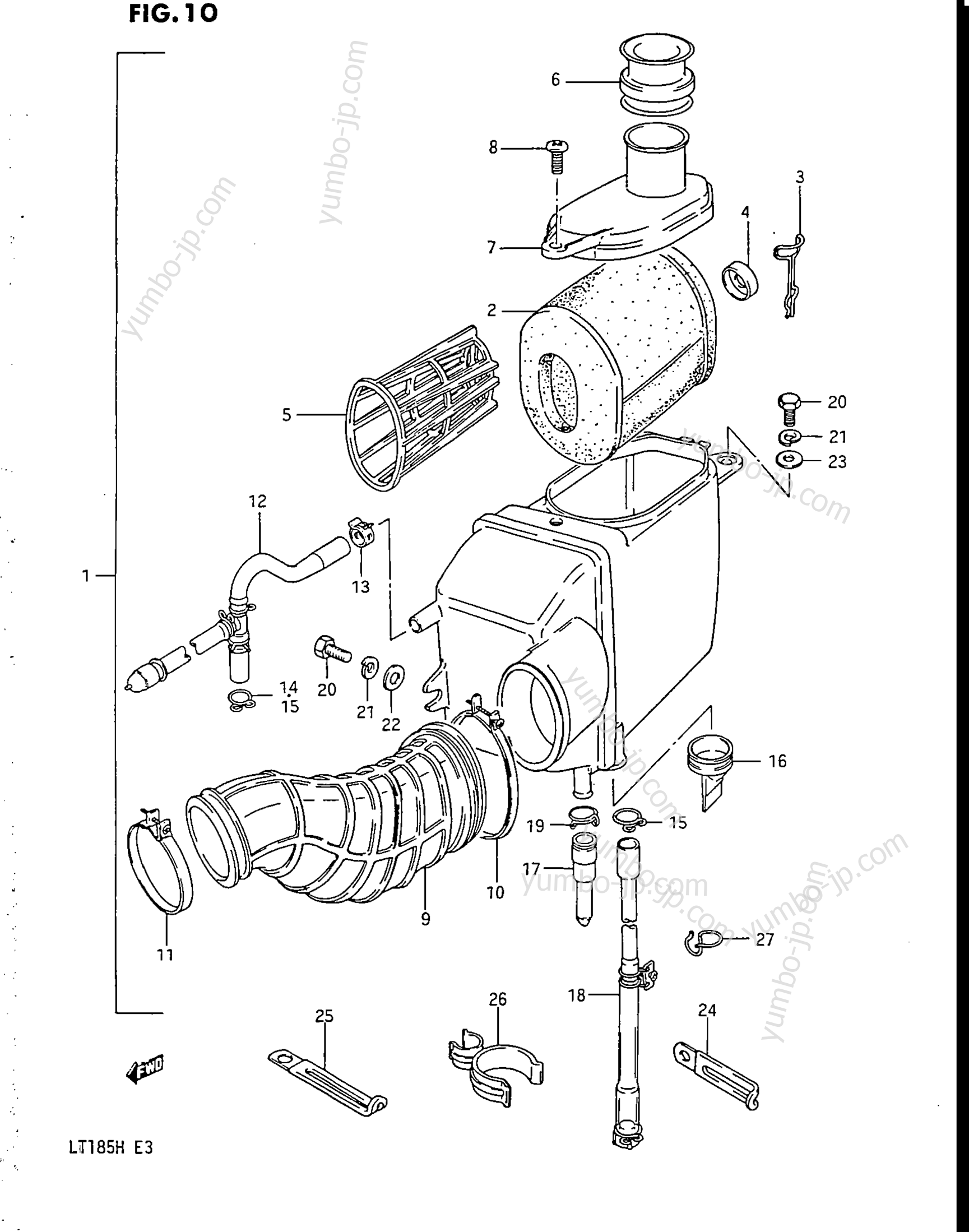 AIR CLEANER (MODEL F/G/H) для квадроциклов SUZUKI LT185 1985 г.