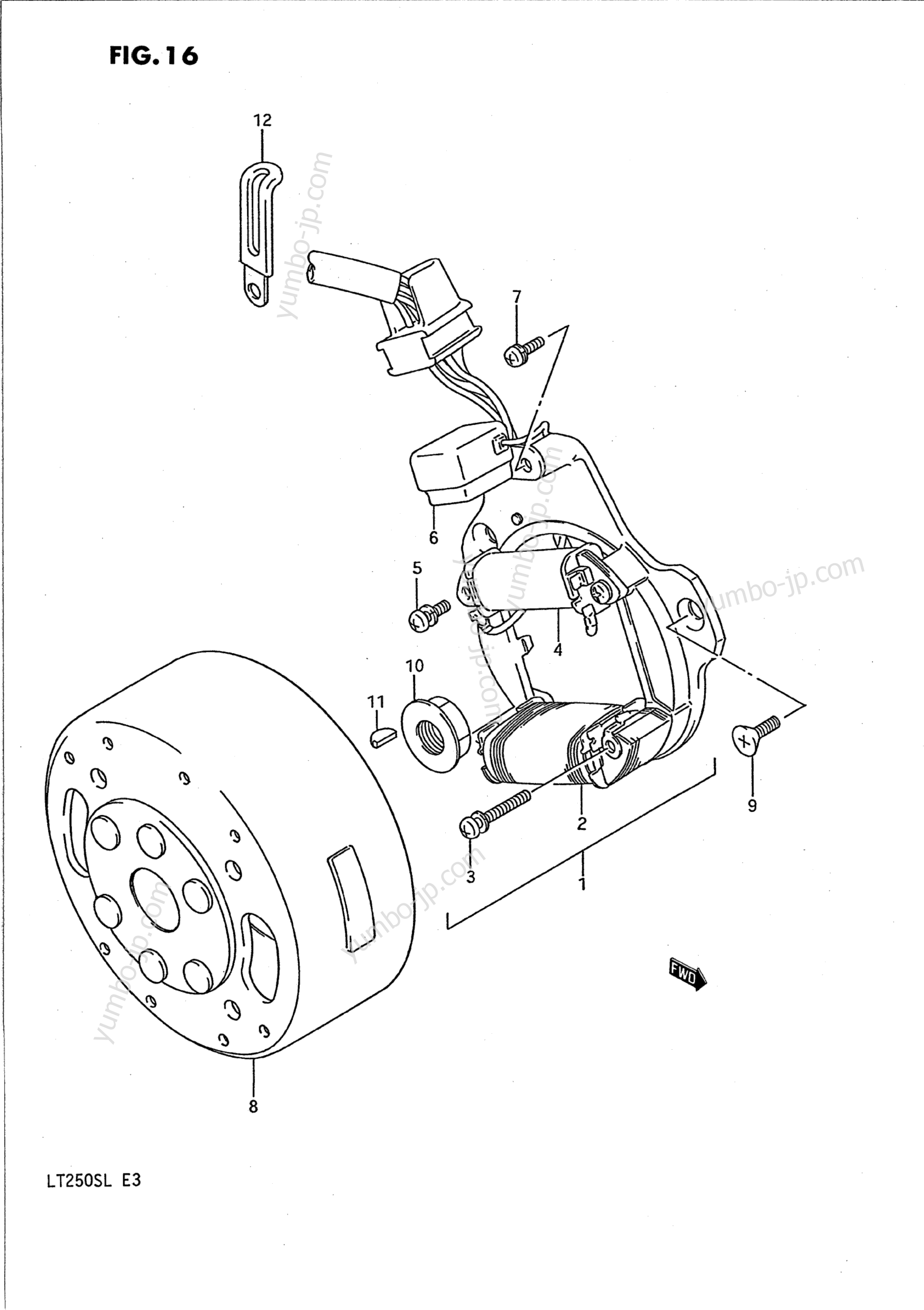 MAGNETO for ATVs SUZUKI QuadSport (LT250S) 1989 year
