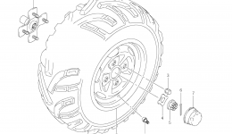 LEFT REAR WHEEL (LT-A500XPL2 E28) for квадроцикла SUZUKI KingQuad (LT-A500XPZ)2012 year 