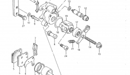 REAR CALIPER для квадроцикла SUZUKI QuadRunner (LT230E)1993 г. 