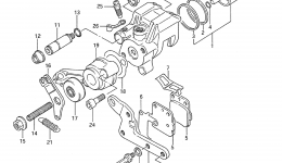 REAR CALIPER (MODEL F/G) для квадроцикла SUZUKI QuadRacer (LT250R)1991 г. 