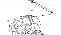FRONT WHEEL (MODEL D) for квадроцикла SUZUKI ALT1251983 year 